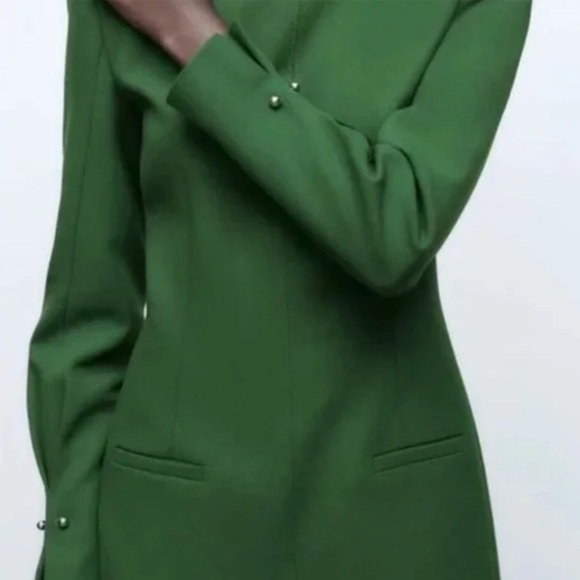 Zara Dresses & Skirts - Zara Green Tailored Crepe Dress